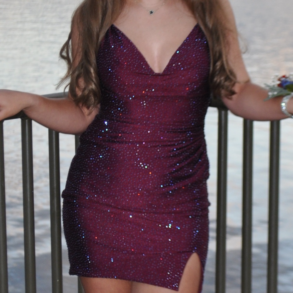 Maroon Homecoming Dress Size 0
